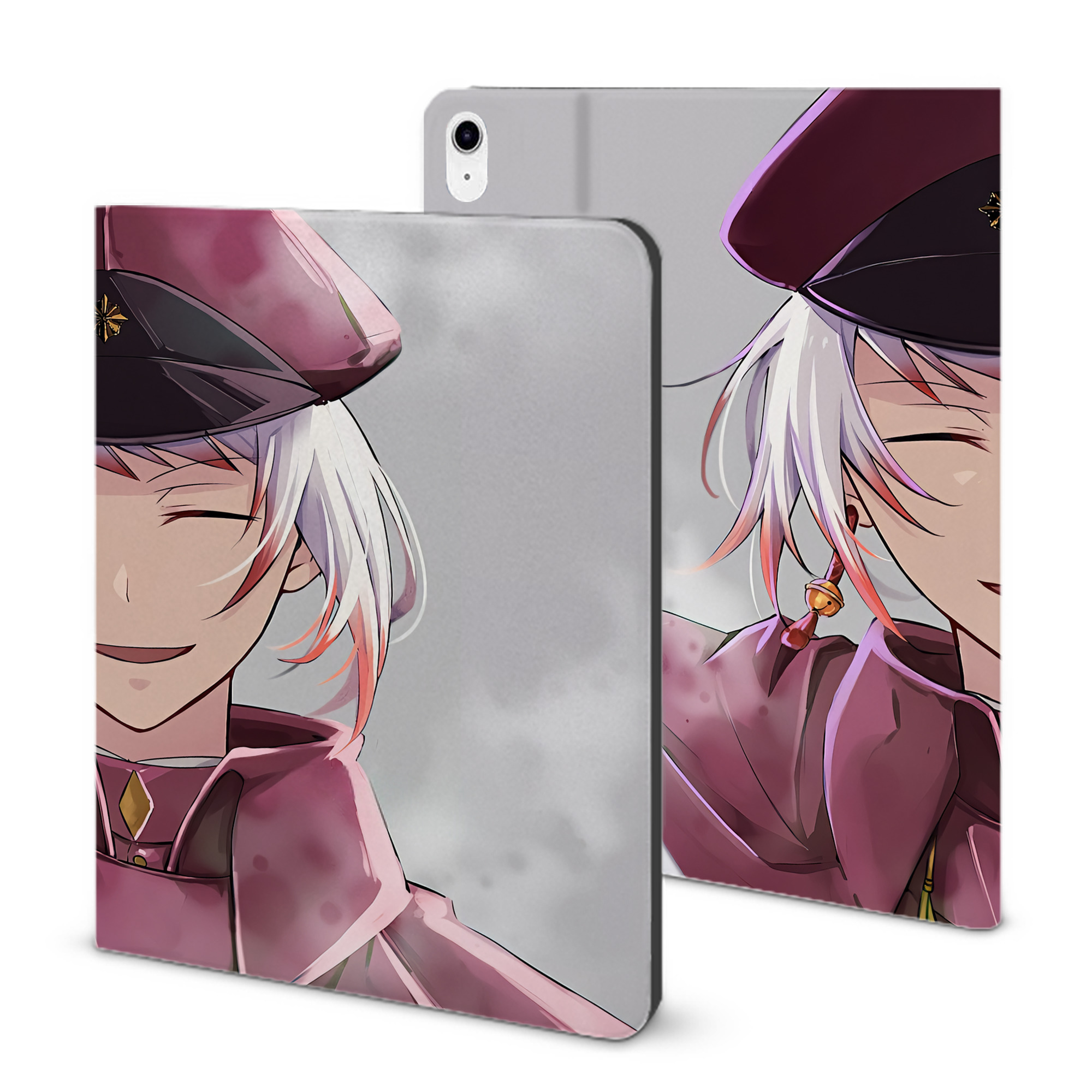 （画像用） 文豪ストレイドッグス Bungo Stray Dogs IPad ケース ブック型 PUレザー TPU 耐衝撃 軽量 薄型 ペン収納なし 全面保護 IPad 各モデル対応